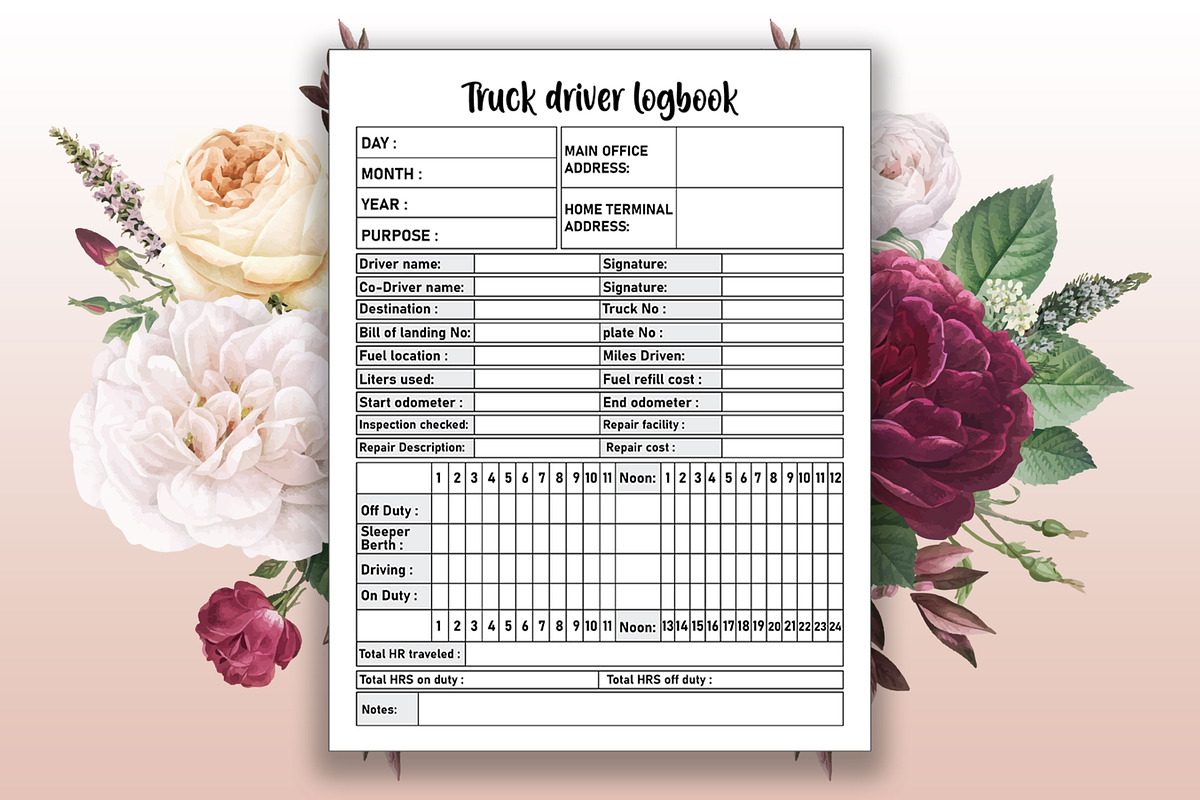 Driver Logbook Journal KDP Interior, a Graphic by mh_arif (Photo 1 of 2)