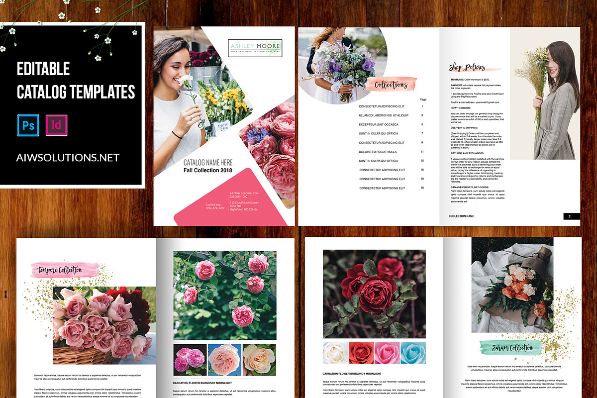 wholesale flower catalog template, a Magazine Template by AIW SOLUTIONS (Photo 2 of 5)