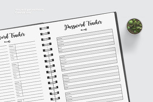 Canva Password Tracker Template