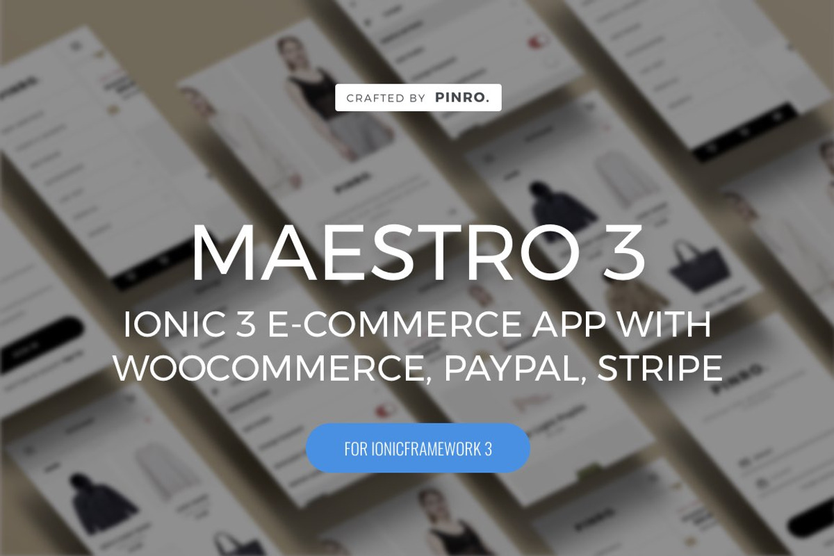 Maestro – Ionic 3 - WooCommerce App, a Templates & Theme by Pinro (Photo 1 of 6)
