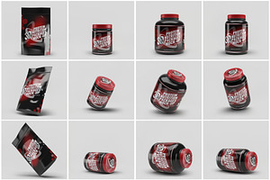 Sport Nutrition Packages Mock-Up, a Packaging Mockup by DesignRushMarket
