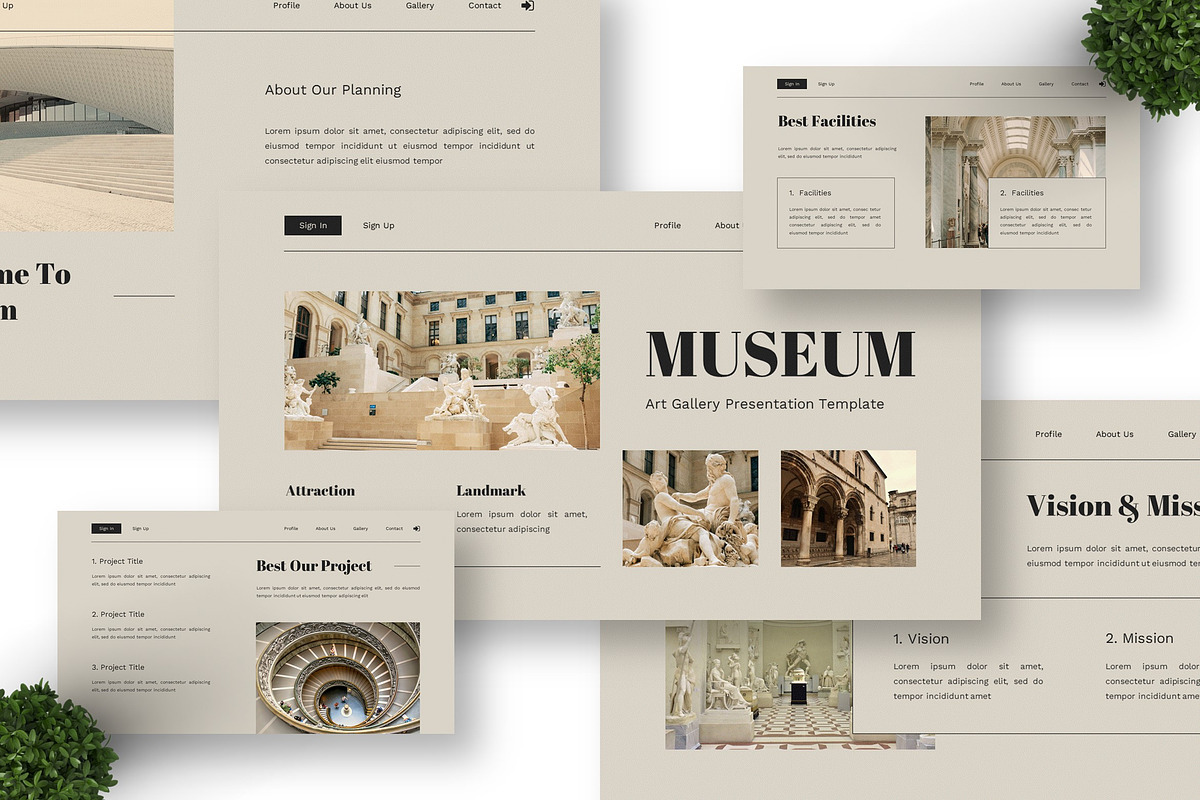 Museum - Art Gallery Google Slide preview 6