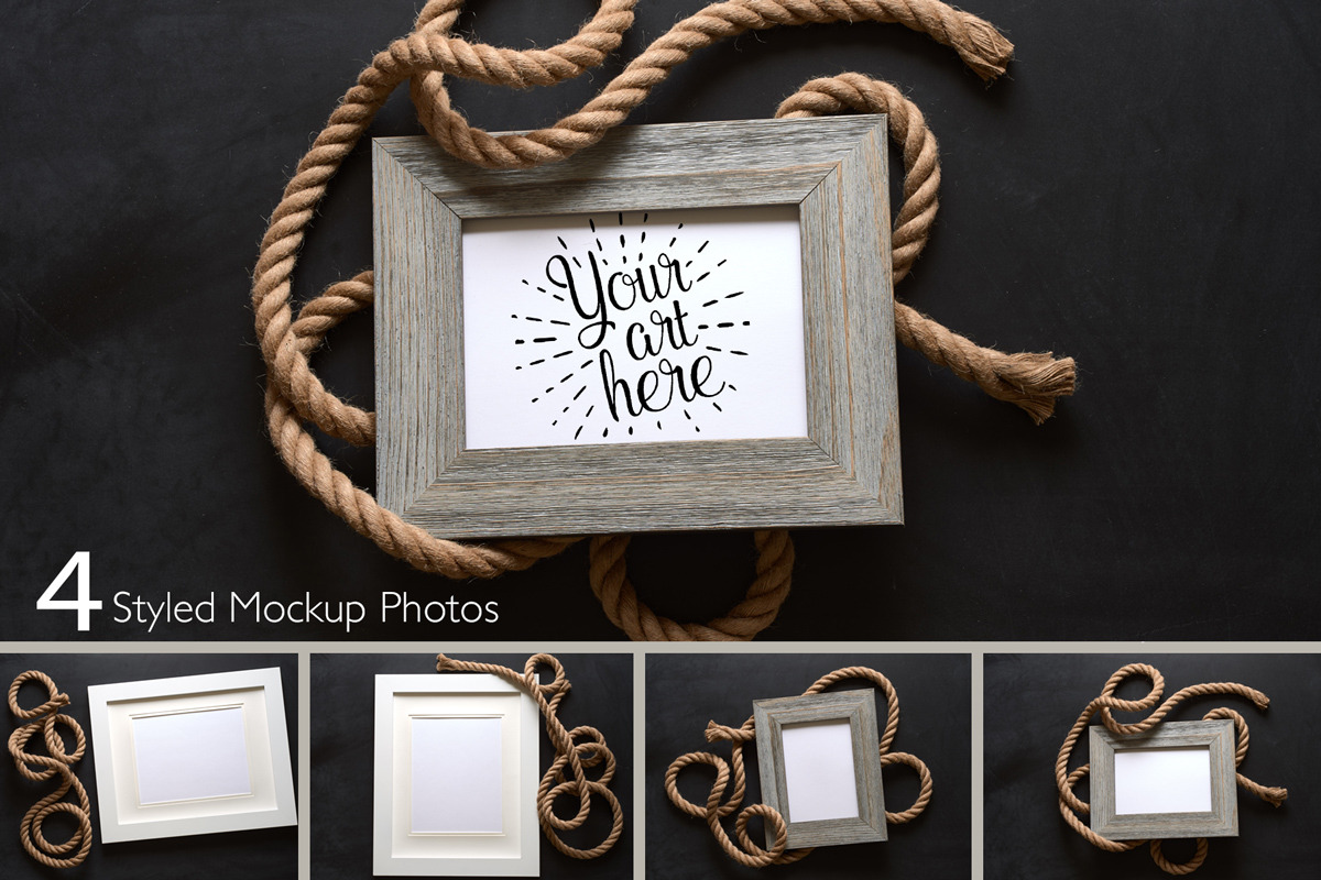 Nautical Rope Picture Frame Mockup, a Mockup by Kudzu Camera (Photo 1 of 5)