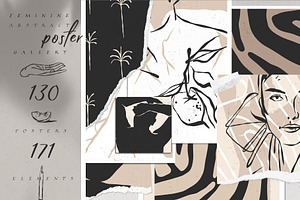 Feminine abstract poster gallery