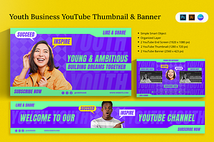 Youth Business Youtube & Canva, a Social Media Template by Attype