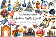 Watercolor Arabian Nights Clipart, a Seasonal Illustration by designcity5 (Thumbnail 1 of 5)