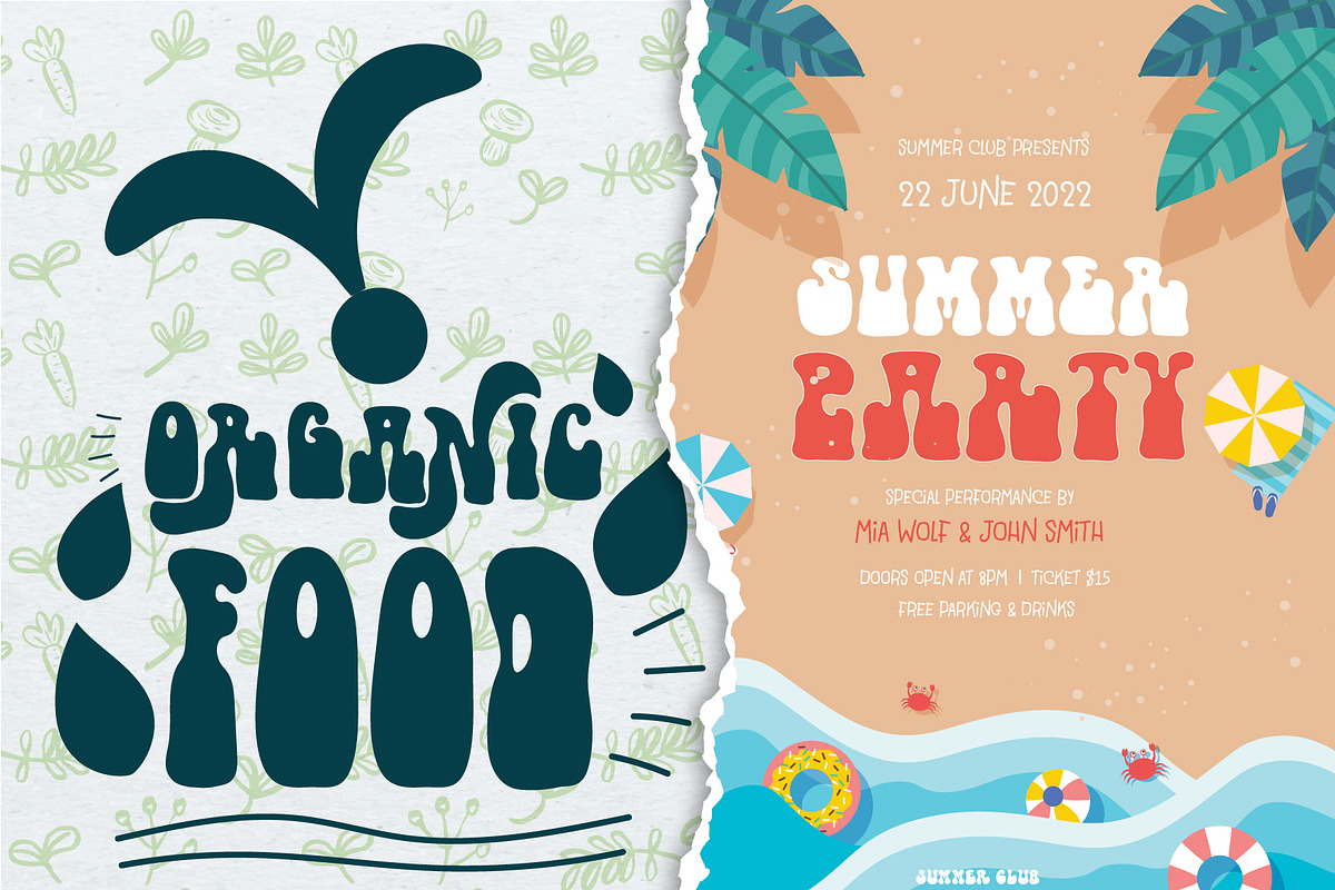 Vegan Retro Font, a Serif Font by Nobu Collections (Photo 7 of 10)