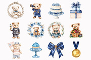 Cute Preppy sailor Polo Bear Clipart, an Illustration by Design Market (Thumbnail 2 of 4)