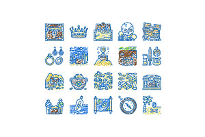 Treasure Golden Jewels In Chest, an Object Illustration by pikepicture