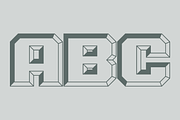 Chiseled Initials - Sans Serif Font, a Sans Serif Font by GG Design (Thumbnail 3 of 11)