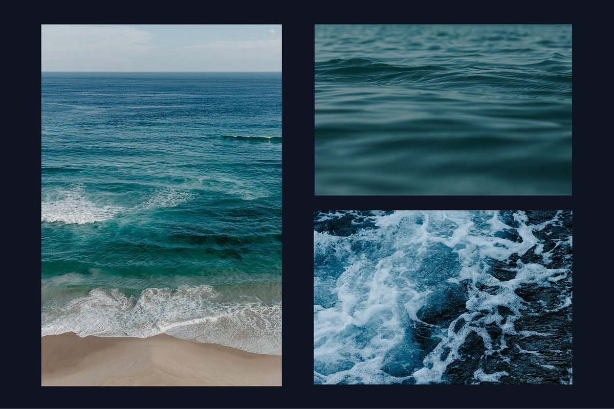 Six Wave Images, a Nature Photo by Fossilized Tree Sap (Photo 3 of 3)