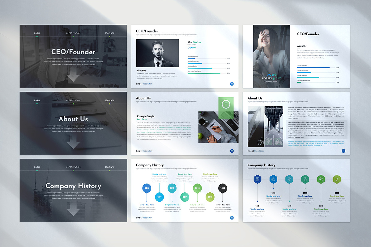 Simple Keynote Template, a Presentation Template by WhiteGraphic (Photo 4 of 16)