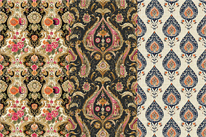 10 Persian Flurry Seamless Patterns