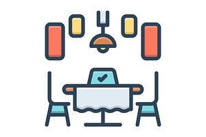 Reserve table color icon, a Duotone Icon by Creative priyanka