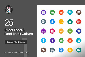 25 Street Food & Food Truck Culture, an Icon by IconBunny