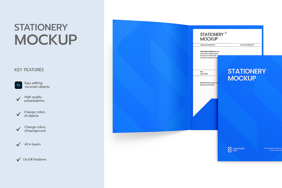 Stationery File Folder Mockup, a Merchandise Mockup by graphypix (Photo 2 of 3)