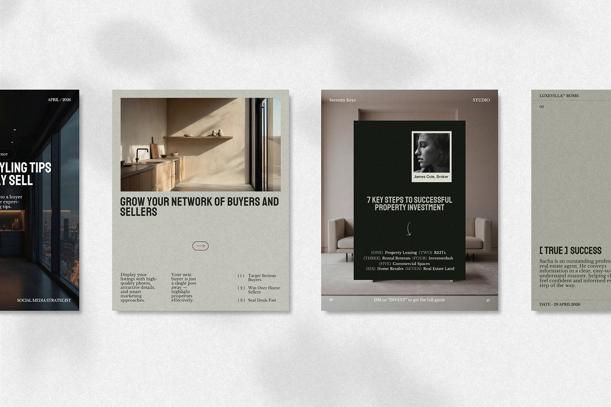 Modern Real Estate Instagram Kit, a Social Media Template by The Aesthetic Studio (Photo 3 of 10)