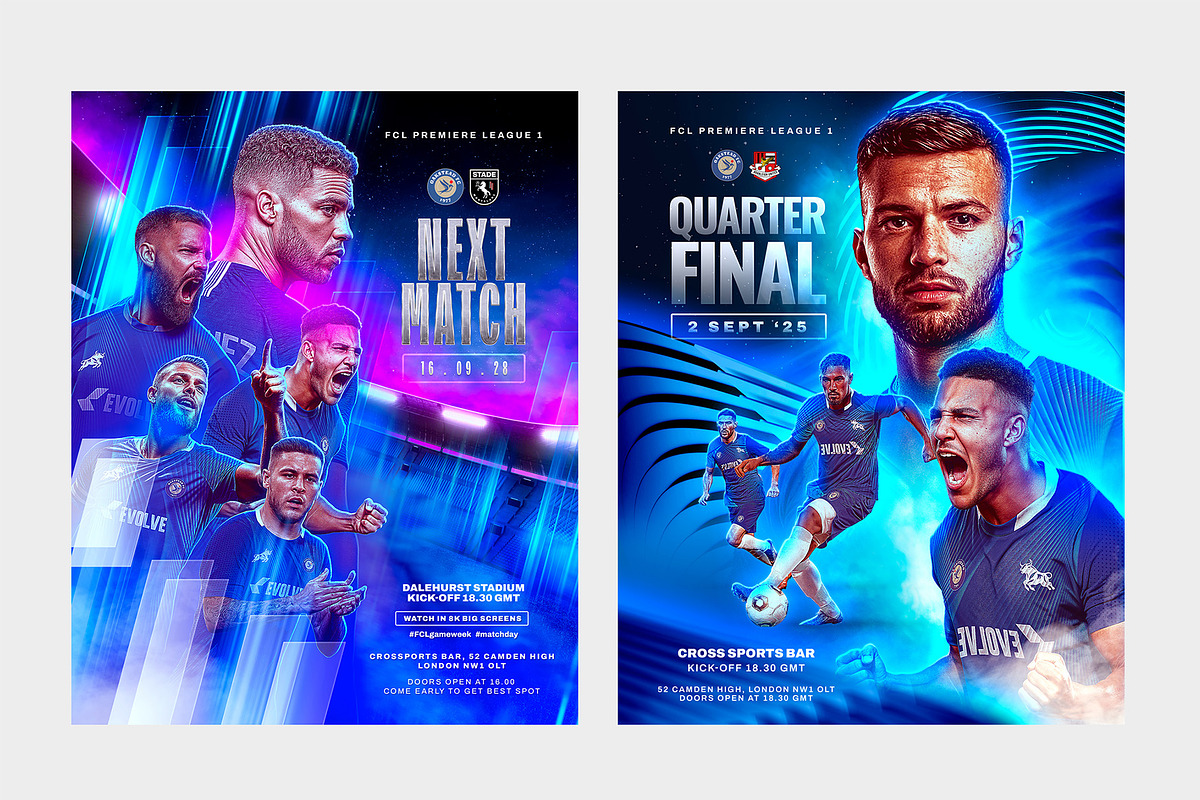 Football Matchday Instagram Template, a Social Media Template by Bornx Design (Photo 4 of 7)