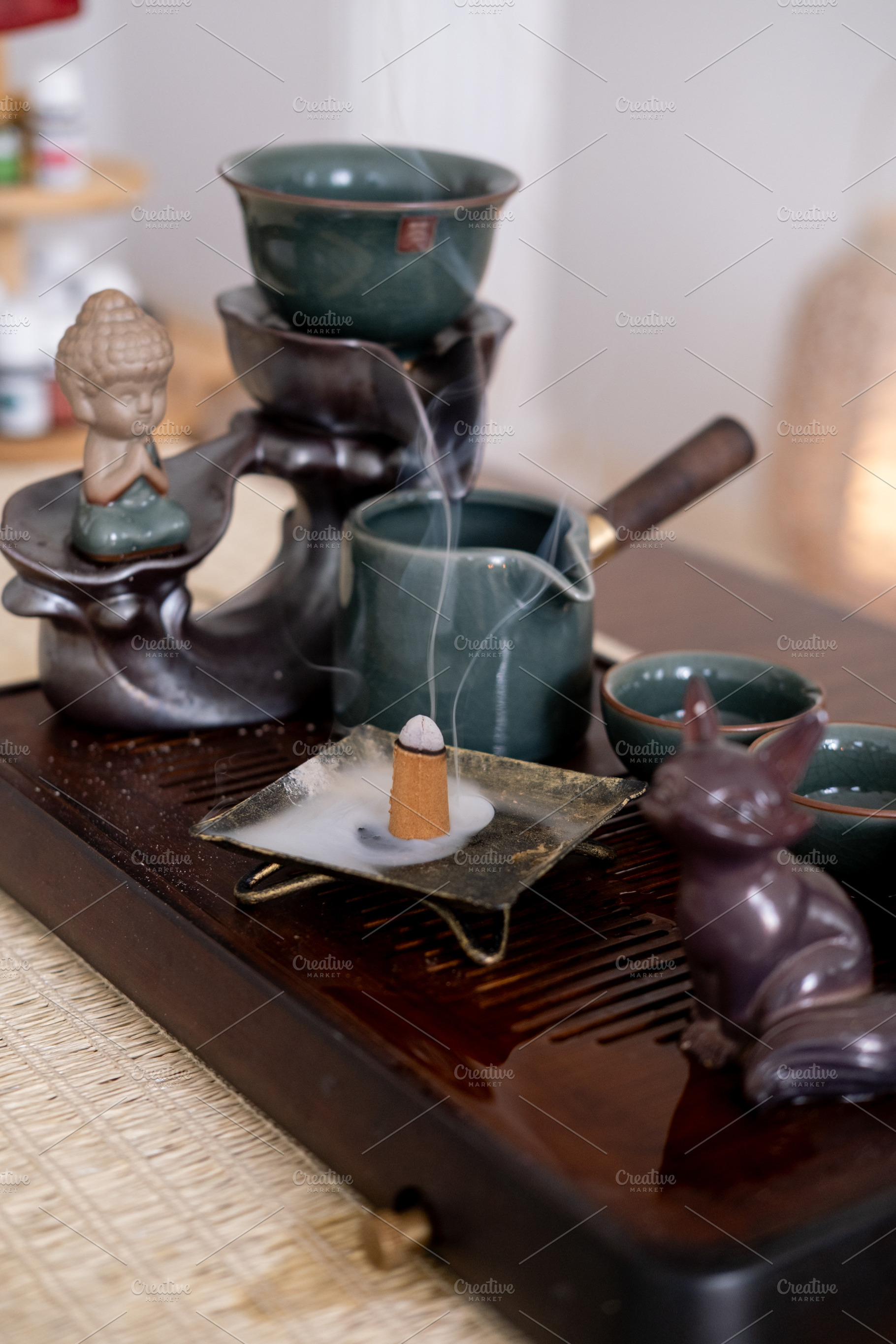 Oriental beverage service healthy lifestyle tea, a Background Photo by Photo Drive Studio