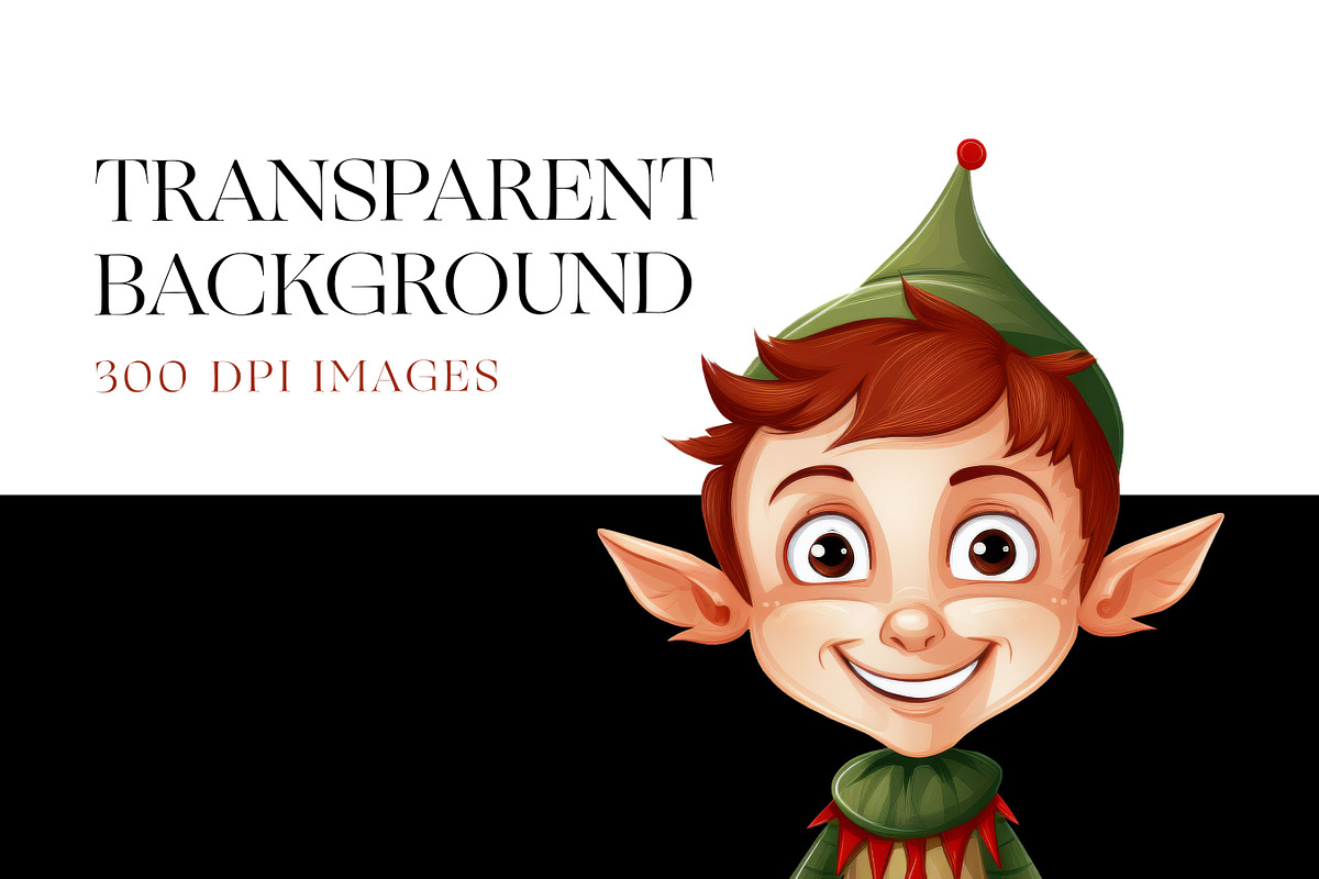 Cute Elf Clipart, Christmas Elf PNG, a Sport Illustration by BrushstrokeArtGB (Photo 7 of 9)