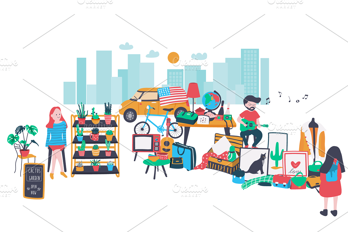 Colorful Doodle Weekend Market Set, a Food Illustration by Wanwiss (Photo 2 of 5)