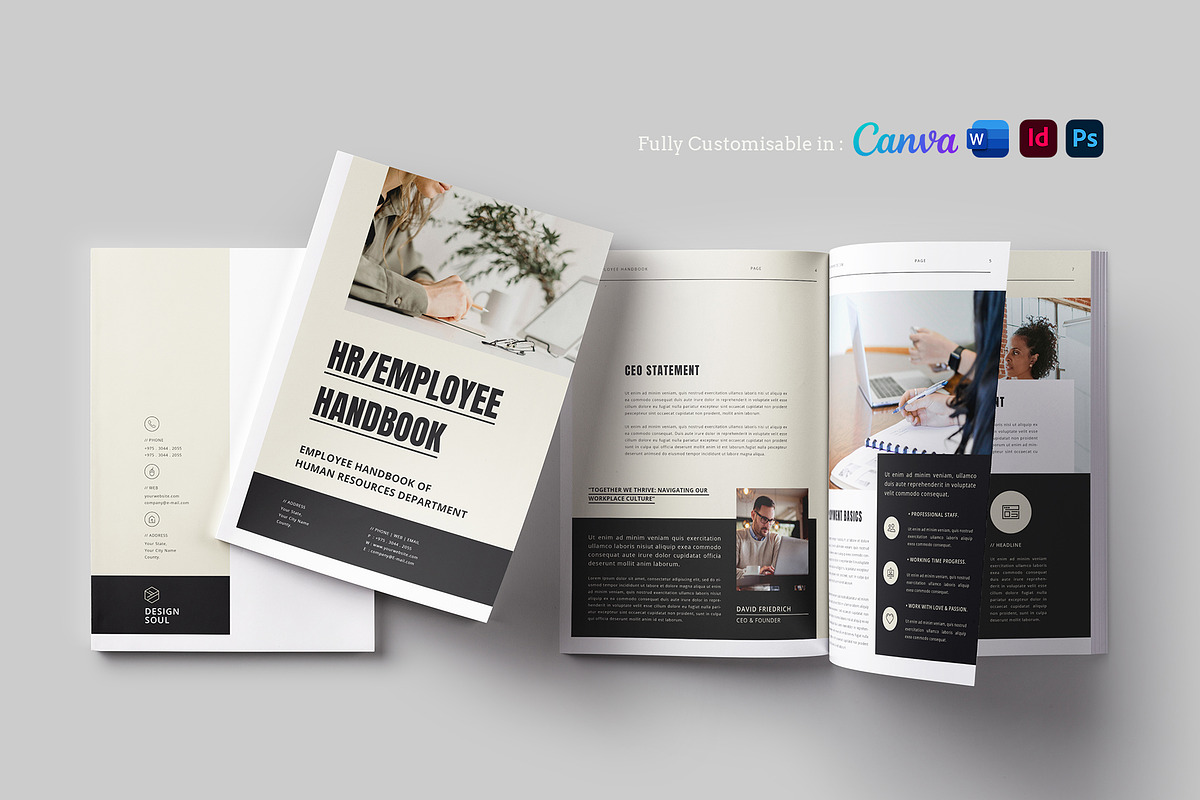 HR/Employee Handbook Template, a Brochure Template by Designsoul14 (Photo 1 of 9)