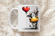 Funny Peeking Valentine Cow Clipart, an Illustration by OK Design (Thumbnail 4 of 6)