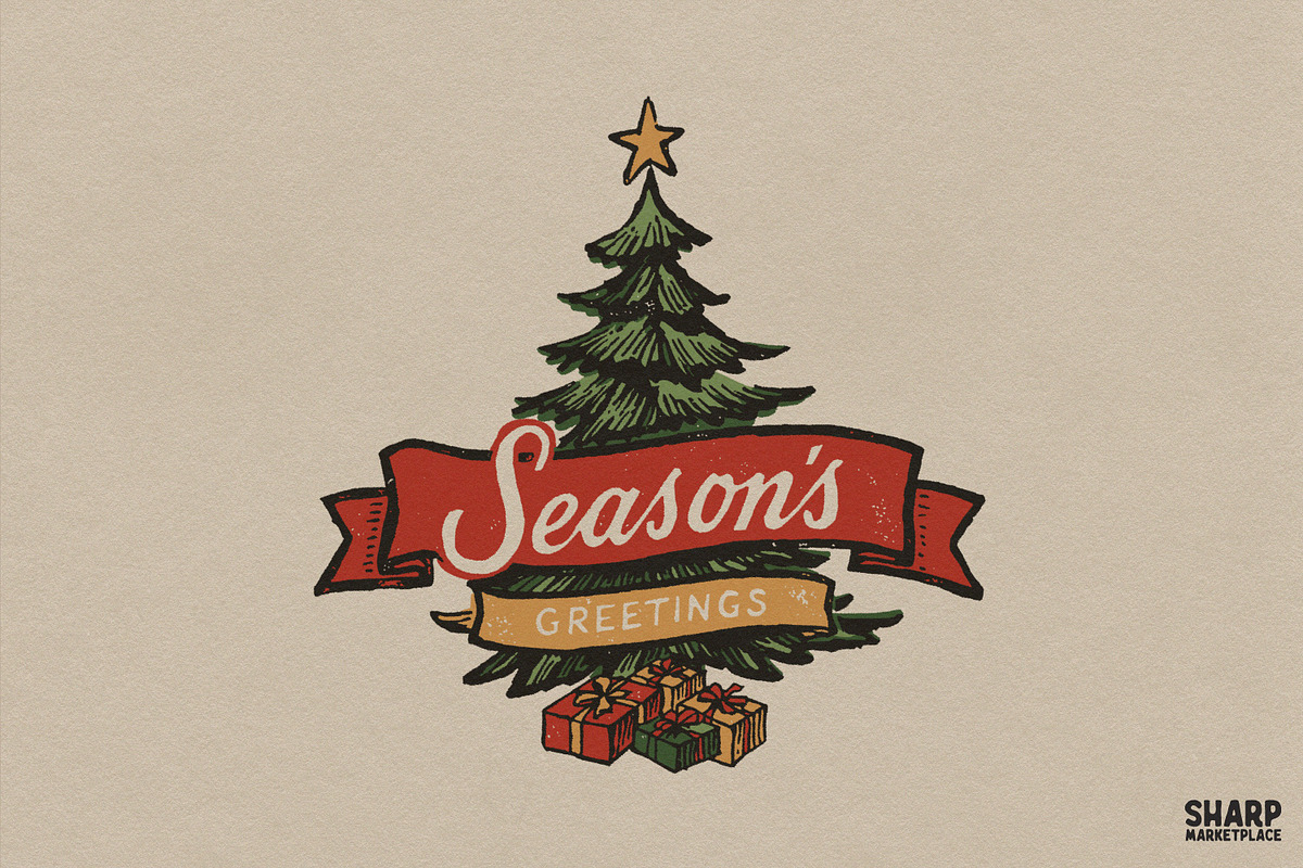 Season's Greetings, Christmas Png, an Object Graphic by SharpMarketplace (Photo 1 of 5)