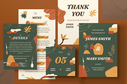 Wedding Invitation Set, an Invitation Template by graphicook