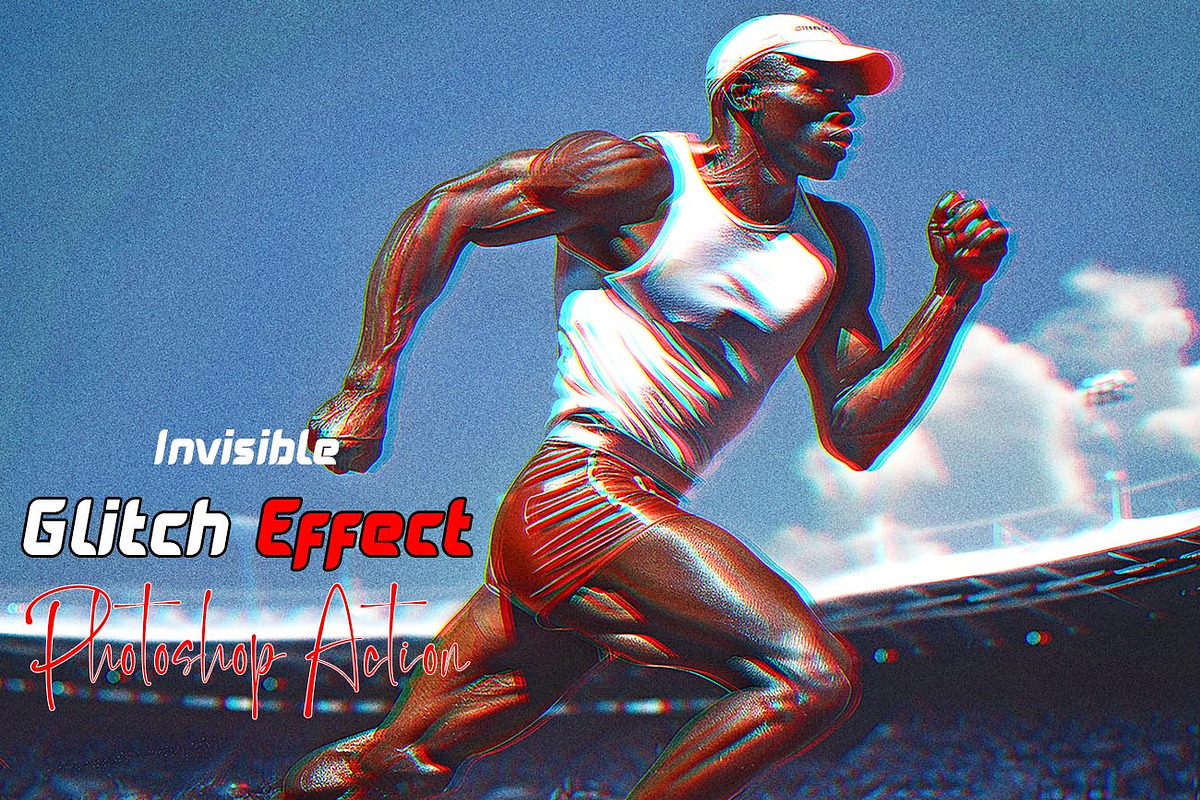 Invisible Glitch Effect Ps Action, an Action Add-On by Studio Retouch (Photo 1 of 11)