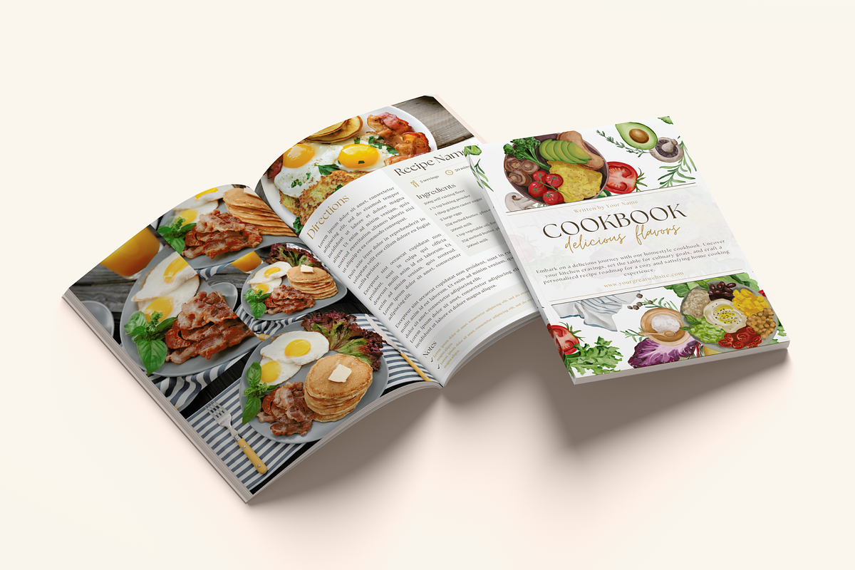 Recipe Cookbook Ebook Template Canva, a Magazine Template by Alloura Template Studio (Photo 5 of 9)