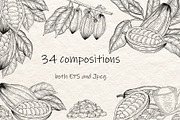 Cocoa Beans Vector illustration, a Food Illustration by Milla_Zelenyuk_art (Thumbnail 3 of 5)