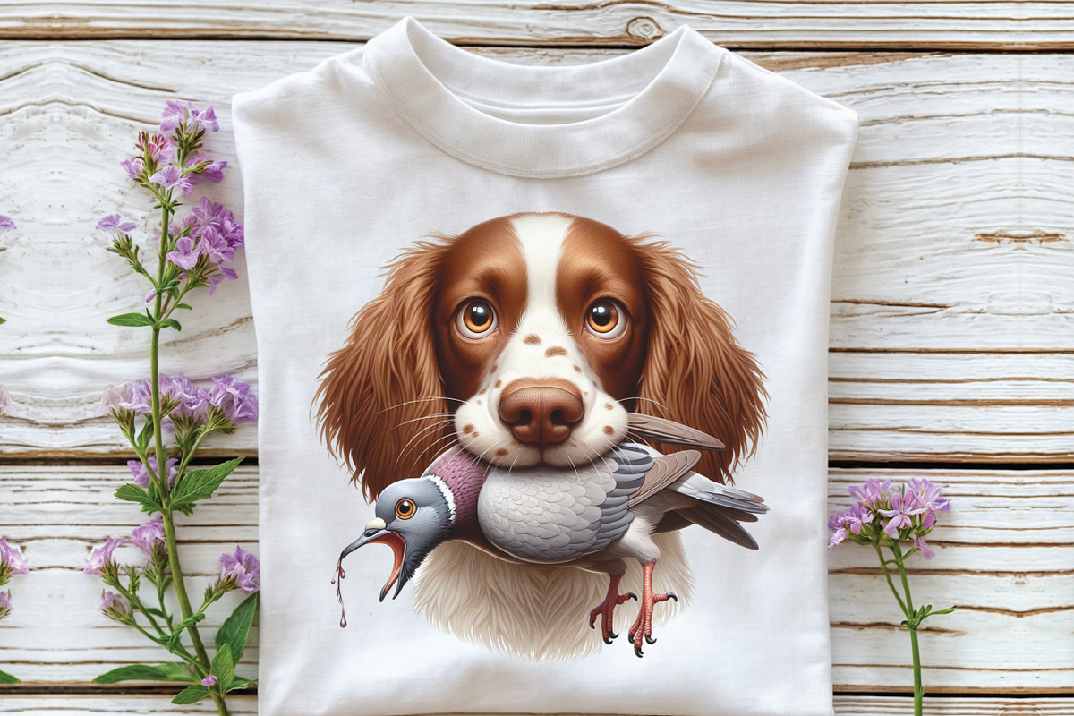 Watercolor Dog Pigeon Hunting PNG, an Illustration by CraftArtStudio (Photo 4 of 6)