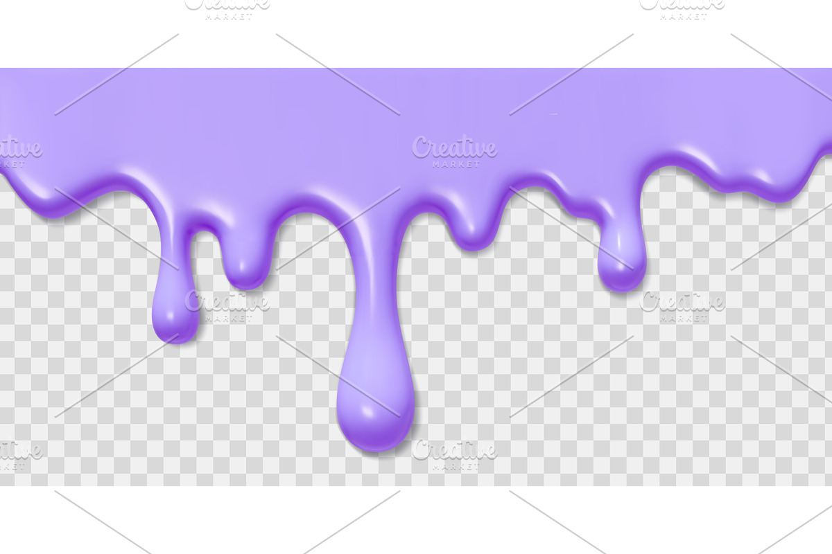 Purple ice cream melt with drip, an Illustration by YuliiaOsadcha