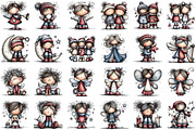 Whimsical Christmas Angel Clipart, an Illustration by Sublimation Artist (Thumbnail 2 of 6)