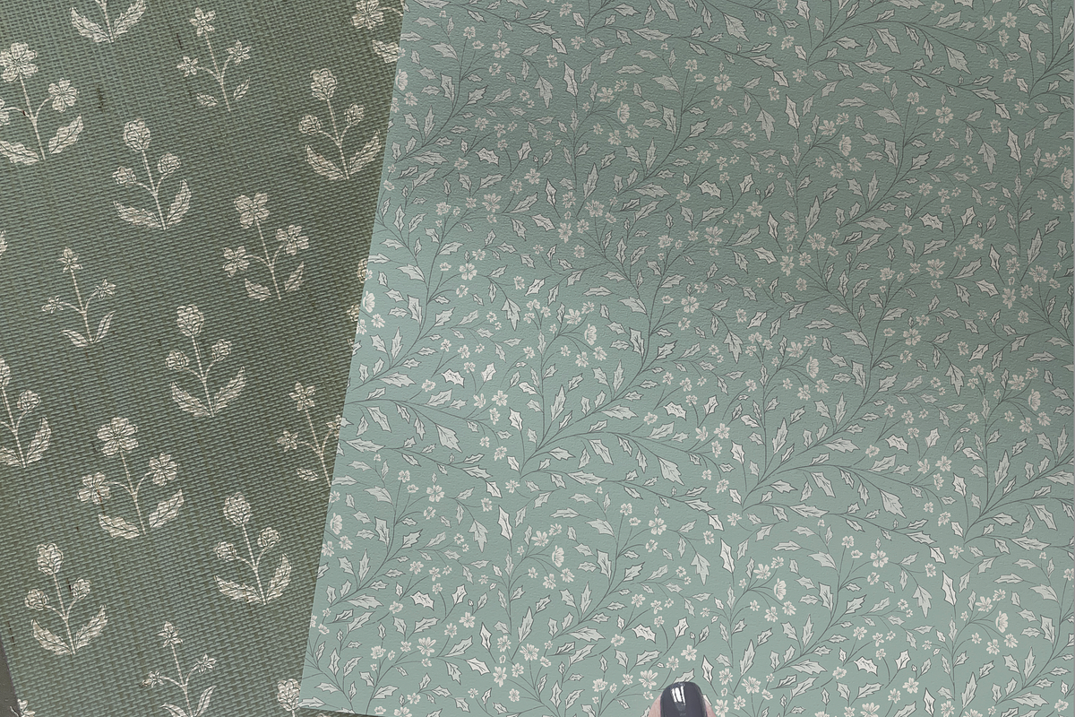 Trailing Teal Floral Vines Pattern, a Pattern Graphic by Mieken Petra Designs (Photo 2 of 3)