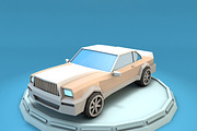 Cartoon Luxury Car Low Poly 3D Model, a Cars & Vehicle 3D Model by Low Poly Lab (Thumbnail 1 of 7)