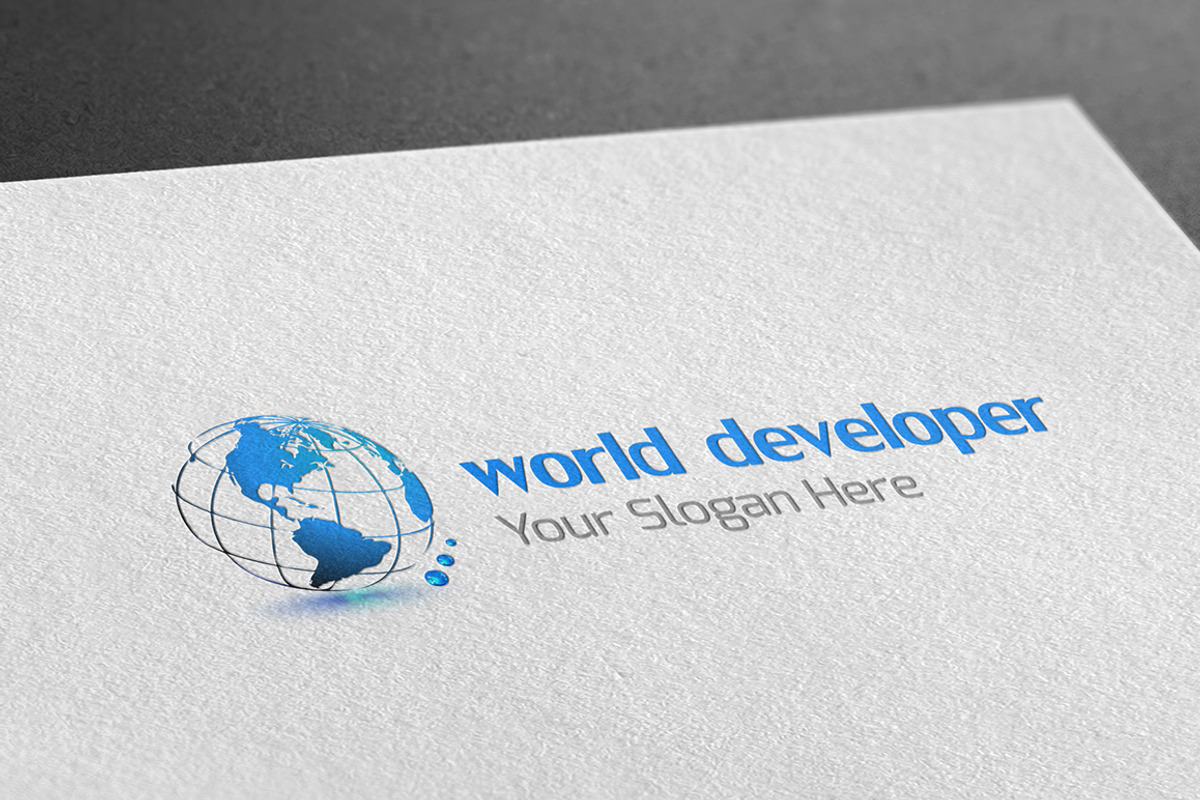 World Developer logo, a Branding & Logo Template by BdThemes