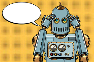 the robot thinks, thinker, an Education Illustration by studiostoks