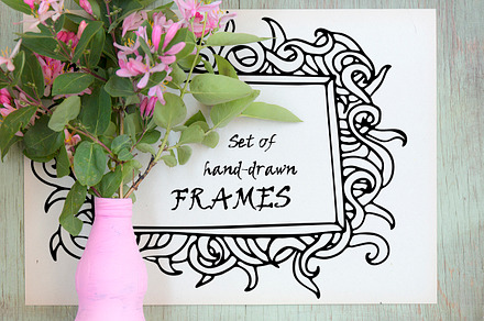 Hand-drawn frames collection
