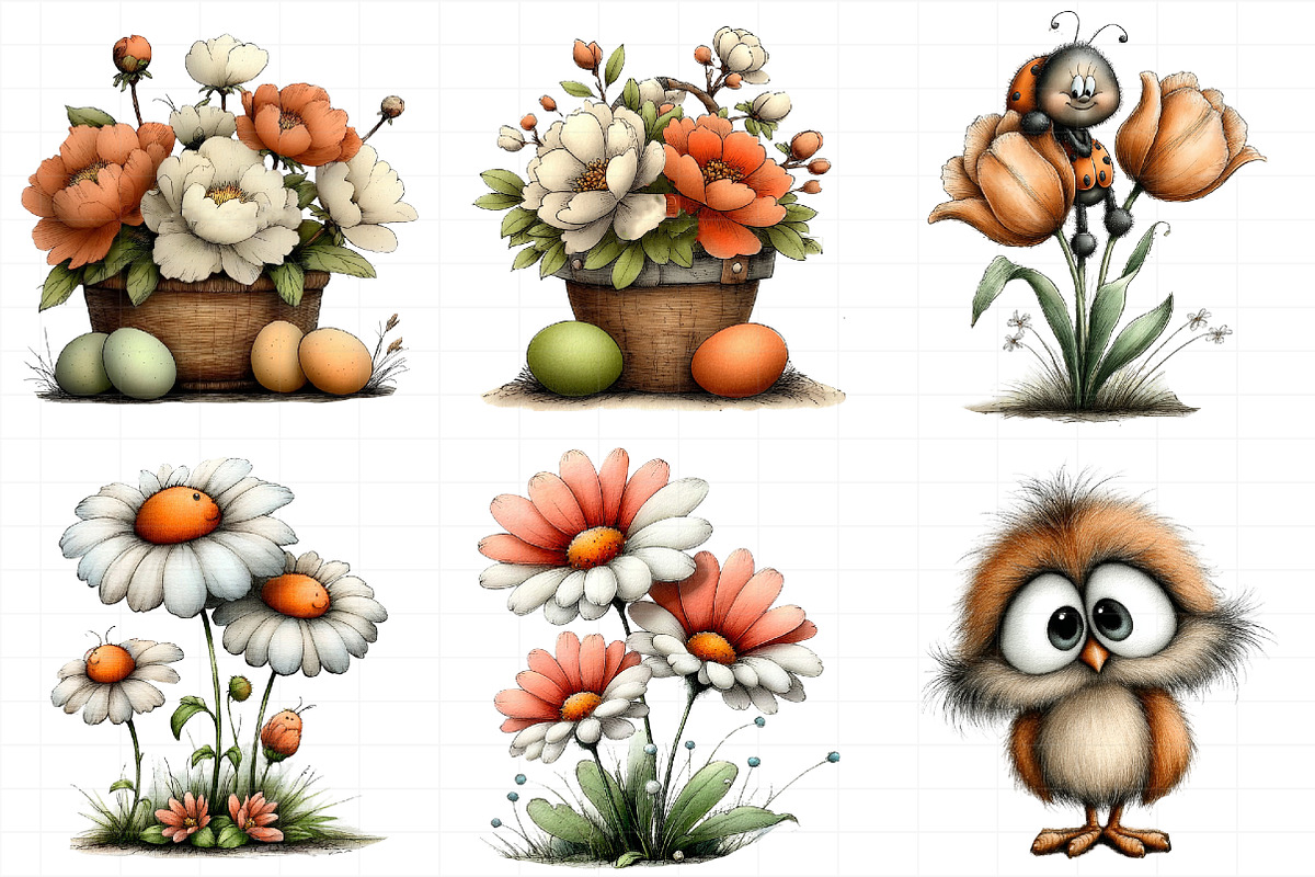 Whimsical Spring Clipart, an Illustration by Daily.Designs (Photo 5 of 8)