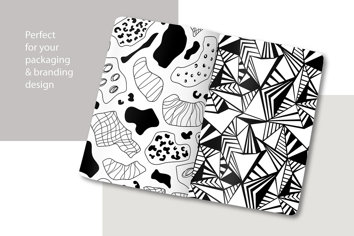 60 Black and White Abstract Patterns, a Pattern Graphic by Katrinelly