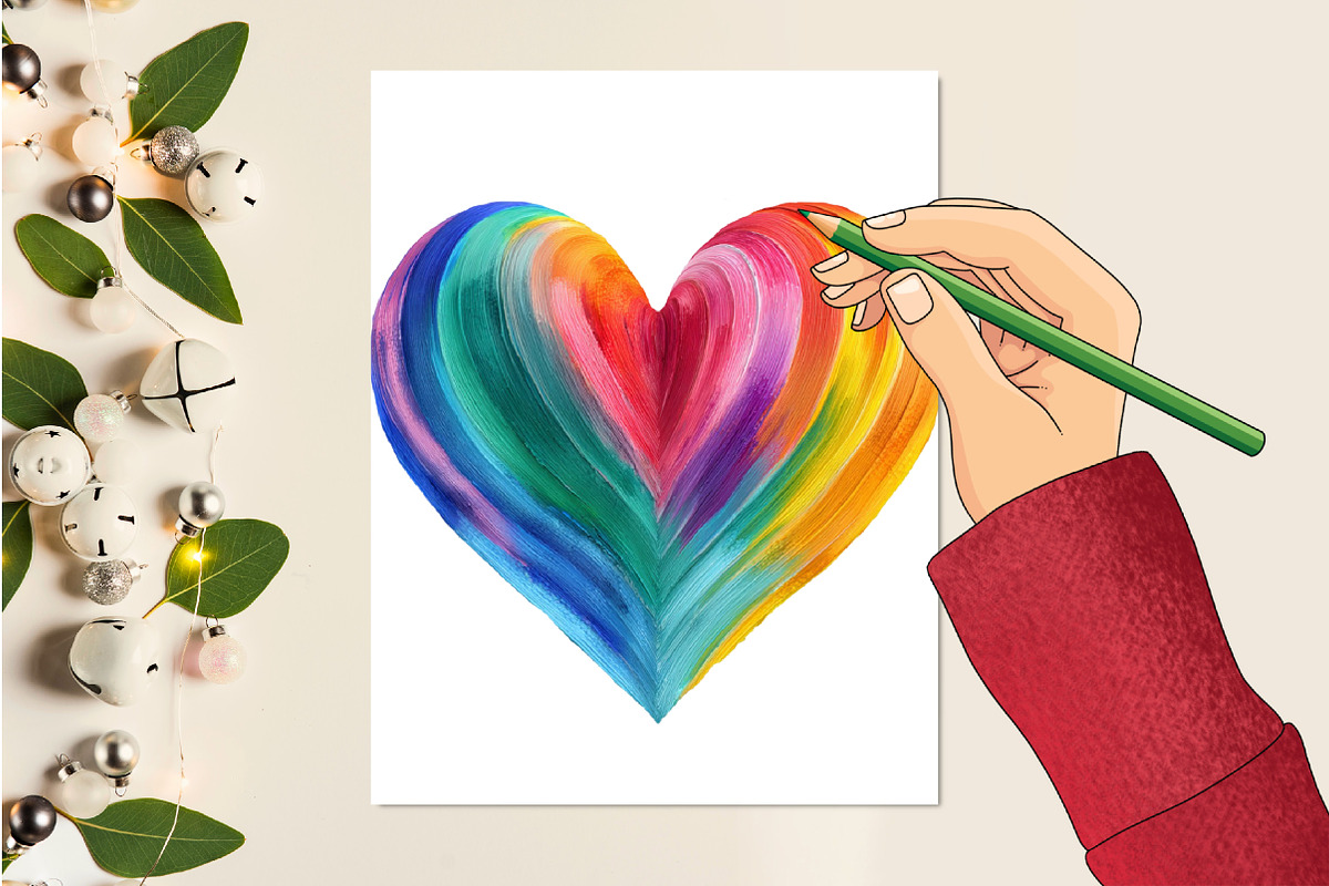 Watercolor Hearts Clipart, an Illustration by designcity5 (Photo 4 of 5)