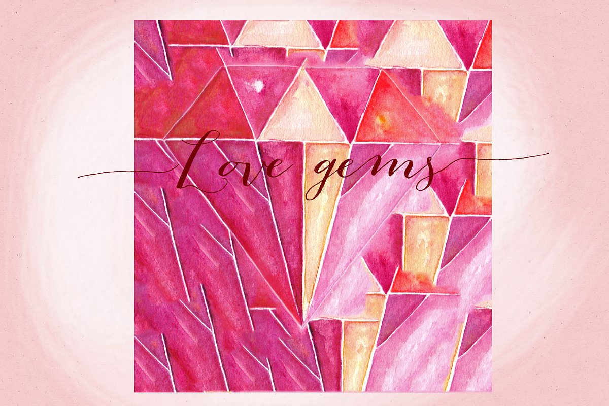 Hearts gems. Valentine clipart, an Illustration by LABFcreations (Photo 9 of 9)