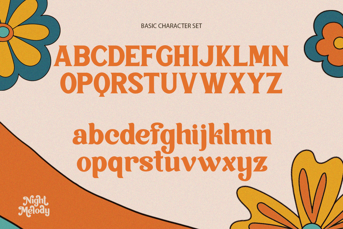 Night Melody - Stylish Retro Font, a Serif Font by Font Liner (Photo 9 of 12)