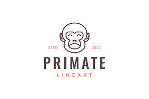 monkey primate portrait logo, a Branding & Logo Template by devastd