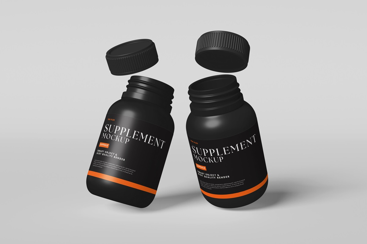 Supplement Bottle Mockup, a Packaging Mockup by GraphicWindow (Photo 5 of 6)