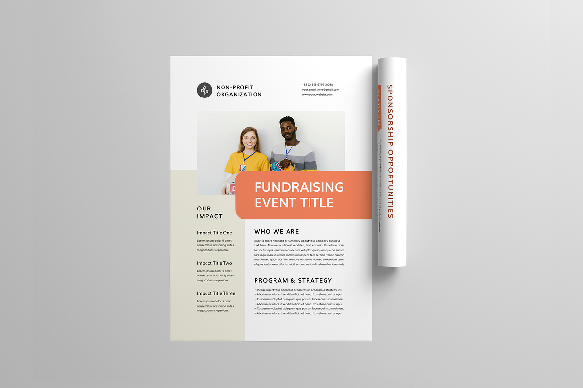 Nonprofit Fundraising Flyer, a Flyer Template by Leaflove