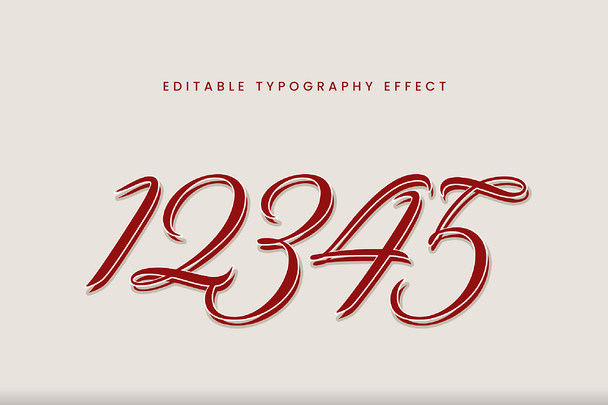 Elegant Script 3D Text Effect preview 2