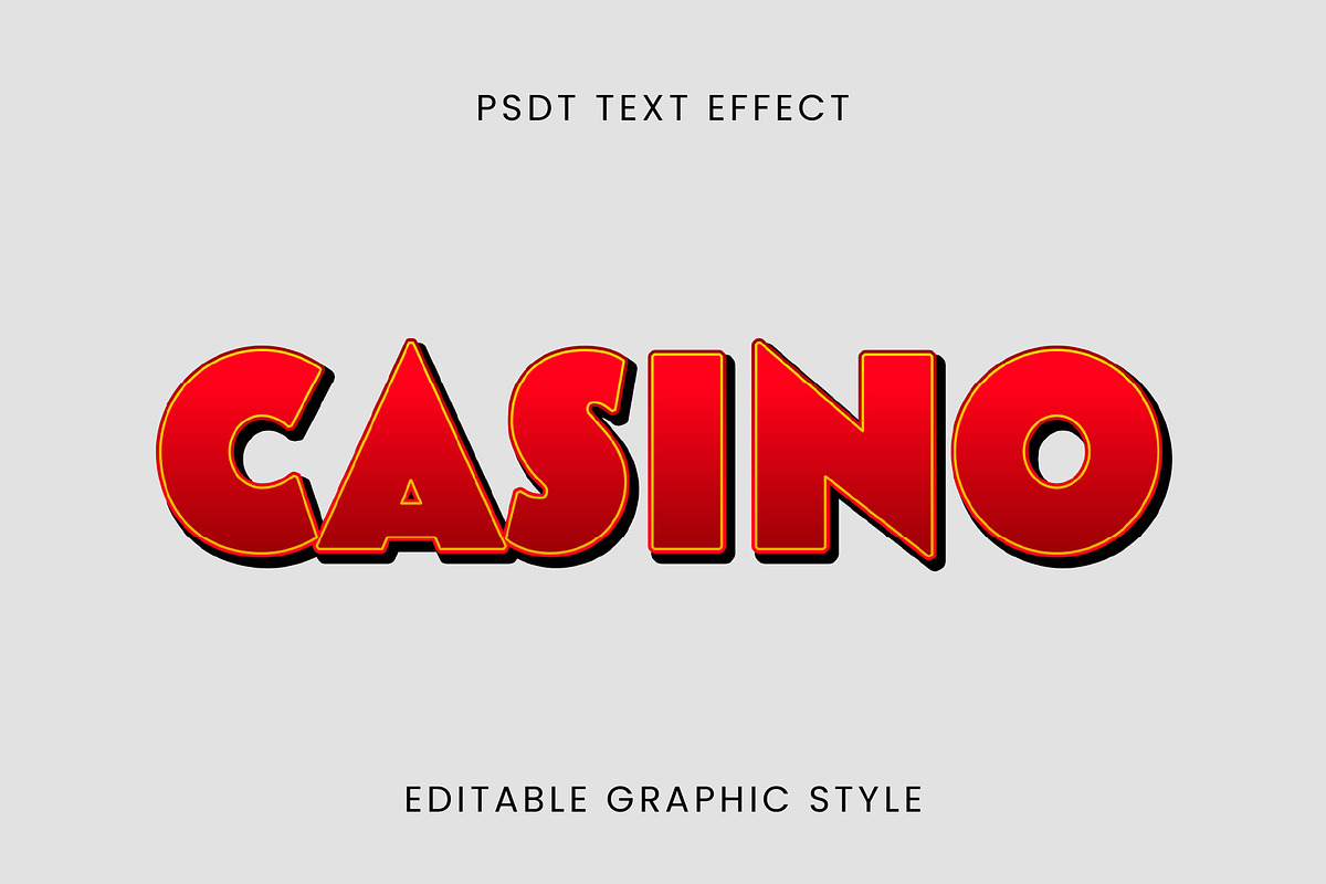 Casino Bold Thick 3D Text Effect
